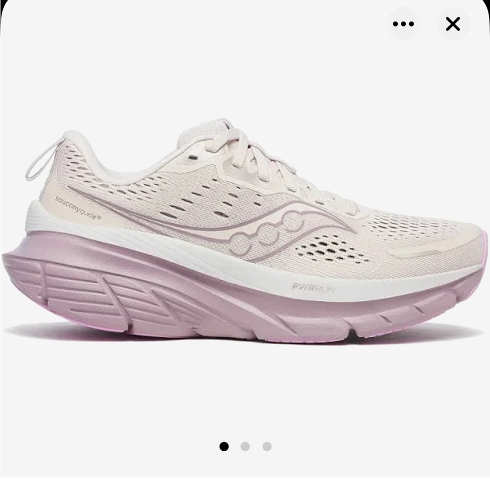 Saucony Ride 18 Form Fit Women's Athletic Shoes in Light Pink and White